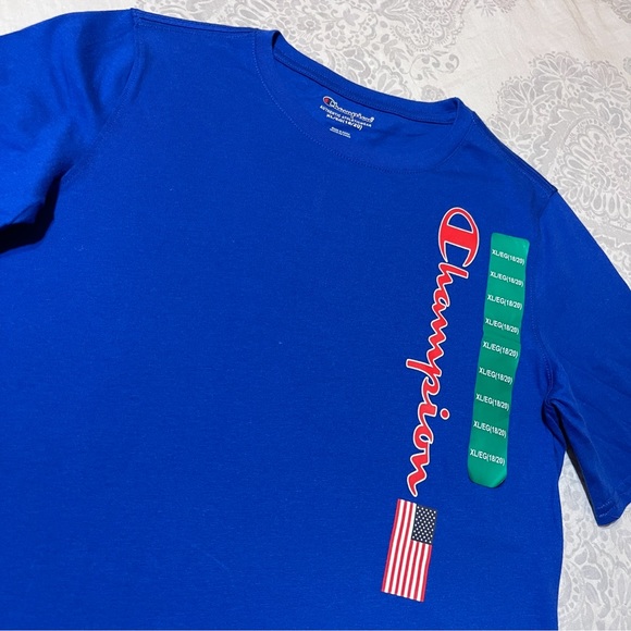 💙🇺🇸Champion XL Athletic Shirt Blue 18/20 Boys - Picture 6 of 6